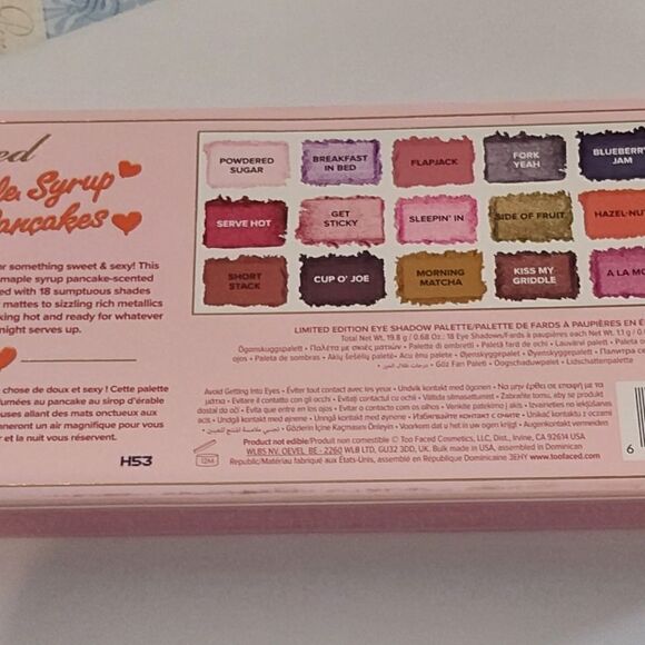 BNIB~Too Faced Maple Syrup Pancakes Limited Edition Eyeshadow Palette - Picture 2 of 9
